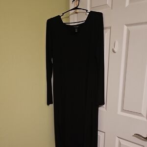 White House Black Market Classic Black Long Sleeve Dress